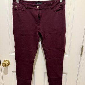 White House Black Market Slim Ankle Pants – Burgundy Wine, Size 12